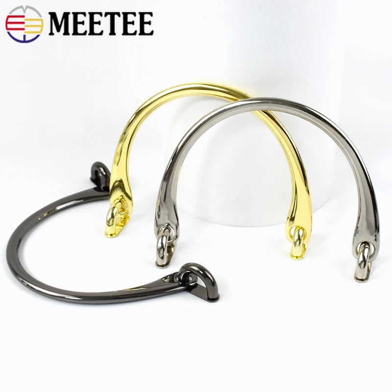 2/70Pcs Metal Bags Handles Buckle for Woven-Bag Handle U Shape Purse Frames Handbag Brackets Sewing DIY Hardware Accessories