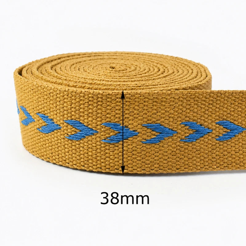 3/100Meters 38/50mm Polyester Jacquard Webbing Tapes Thick Ribbon Bag Strap Belt for DIY Clothes Bias Binding Sewing Accessories