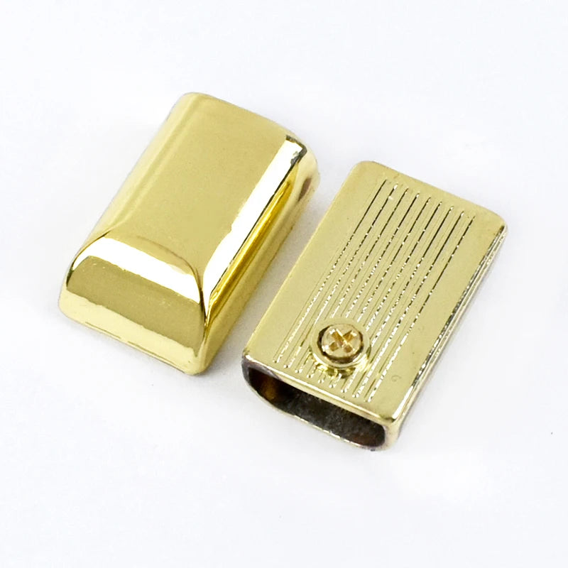 30/600Pcs Meetee Metal Zipper Pull Tail Lock Clip Buckles Rope Cord Stop Plug Head Screw DIY Bags Leather Hardware Accessories