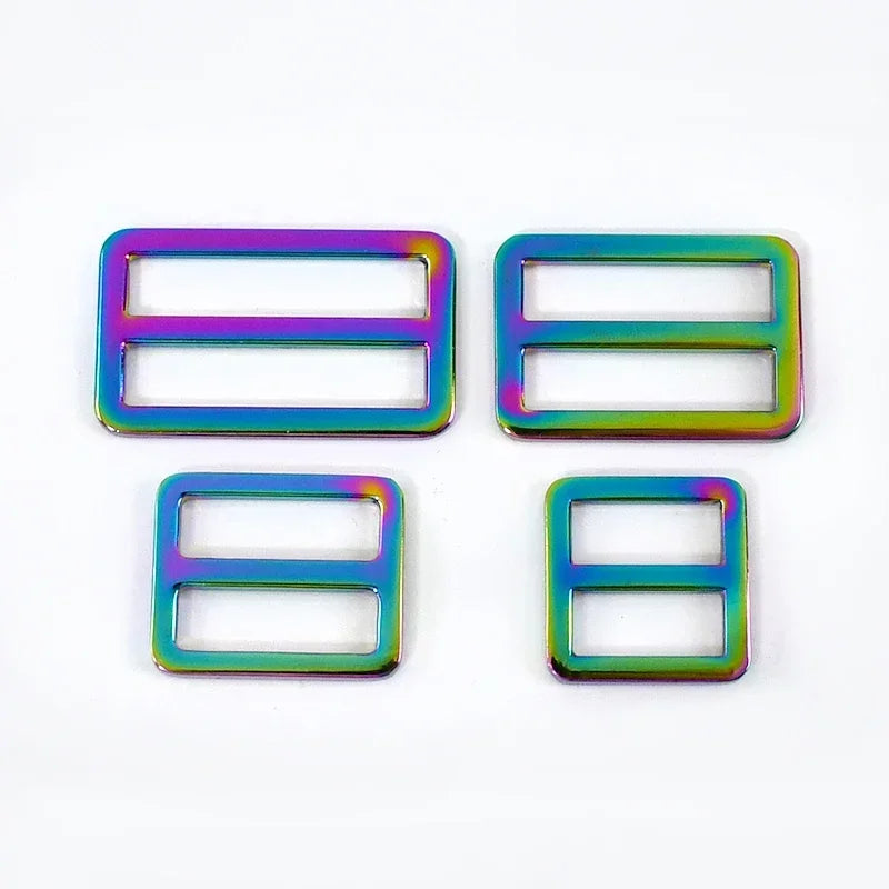 15/500Pcs 20-50mm Metal Ring Buckle Bag Strap Tri Glide Slider Adjuster Webbing Backpack Belt Clasp Hook DIY Hardware Accessories