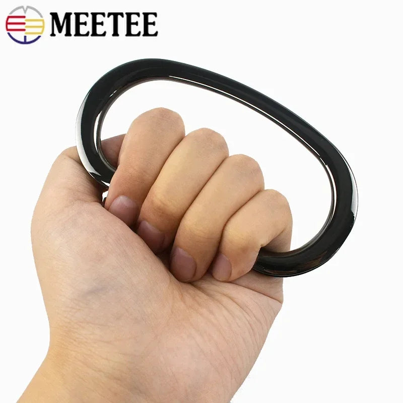 3/100pcs Oval Rings Metal Bag Handles Bags Eyelet Frame Kiss Clasp Clutch Handbag Hardware Accessories DIY Leather Crafts