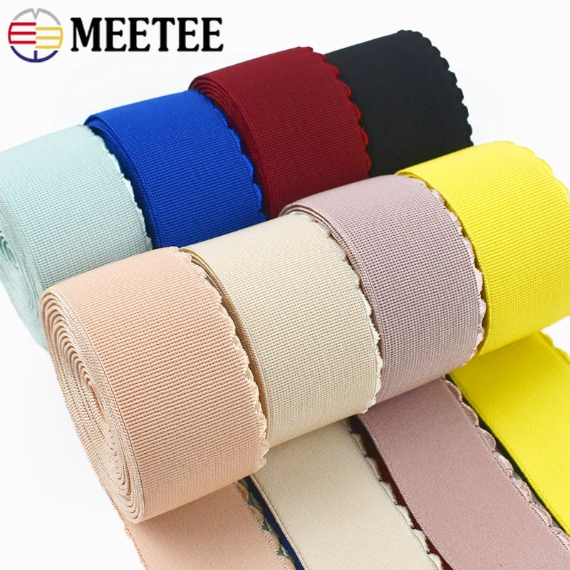 8/200Meters 40mm Nylon Elastic Band for Waist Tape Pants Belt Stretch Strap Underwear Shoulder Ribbon DIY Sewing Accessories