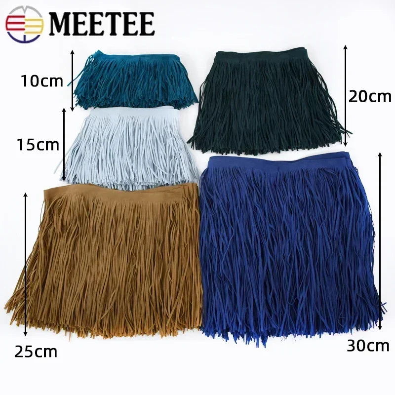 3/50Meters 10-30cm Suede Tassel Fringe for Clothes Dress Fringes Trim Decoration Lace Bag Ribbon Fabric Curtain Sewing Accessories