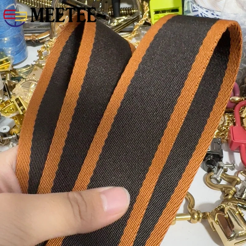 5/100M 38mm Jacquard Webbing Tape 1.8mm Thick Pet Collar Ribbon Band Bias Binding Bag Strap DIY Clothing Sewing Accessories