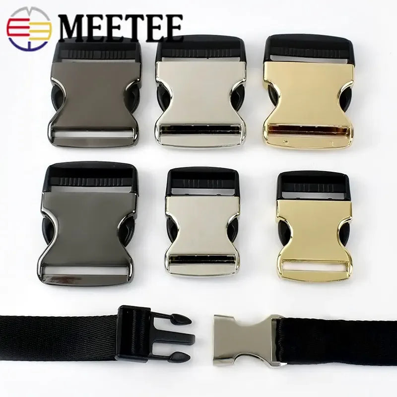 8/200pcs 19/25/32/38mm Metal Plastic Side Quick Release Buckles Luggage Belt Buckle DIY Clothes Dog Collar Webbing Clasp Accessories