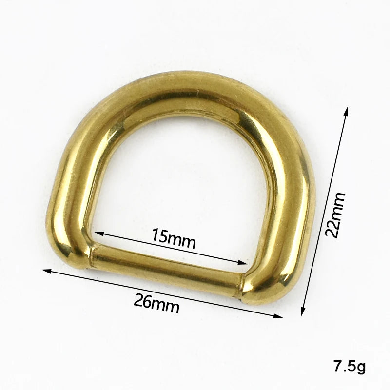 3/100Pcs Solid Brass D Ring Adjuster Clasp Tri-Glide Slider Buckles Backpack Strap Webbing Belt Buckle DIY Hardware Accessories