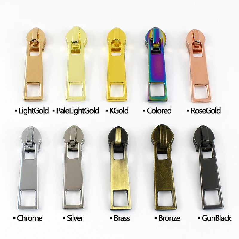 8/200 Pcs 5# Zipper Head Auto Lock for Metal or Nylon Zippers Slider Zip Repair DIY Bags Garment Zips Closure Sewing Accessories