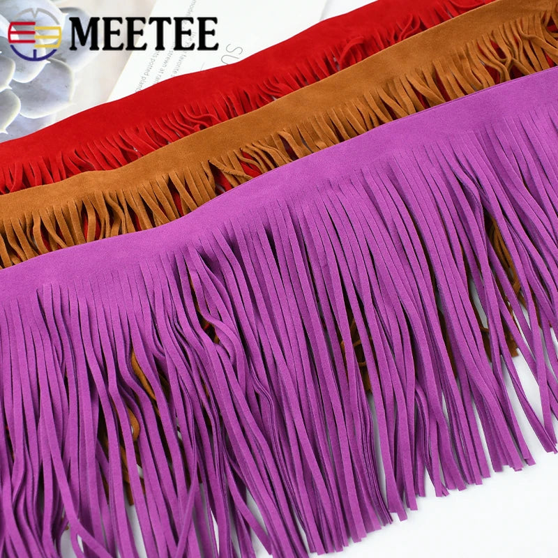 3/50Meters 10-30cm Suede Tassel Fringe for Clothes Dress Fringes Trim Decoration Lace Bag Ribbon Fabric Curtain Sewing Accessories