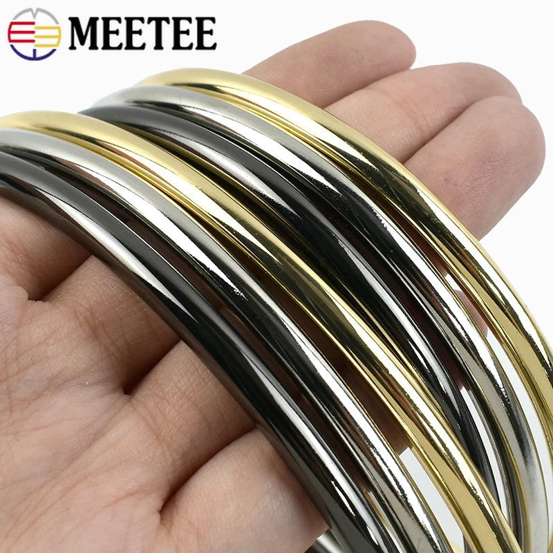 3/100Pcs Meetee D Ring Shape Buckle Metal Handles Handbag Luggage Purse Replacement Handle DIY Hardware Bag Belt Accessories
