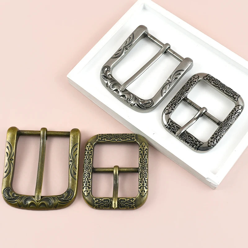 8/200Pcs 20/35/40mm Vintage Ancient Silver Brass Metal Belt Buckles Leather Waistband Adjust Pin Buckle Apparel Fastex Clasp Head