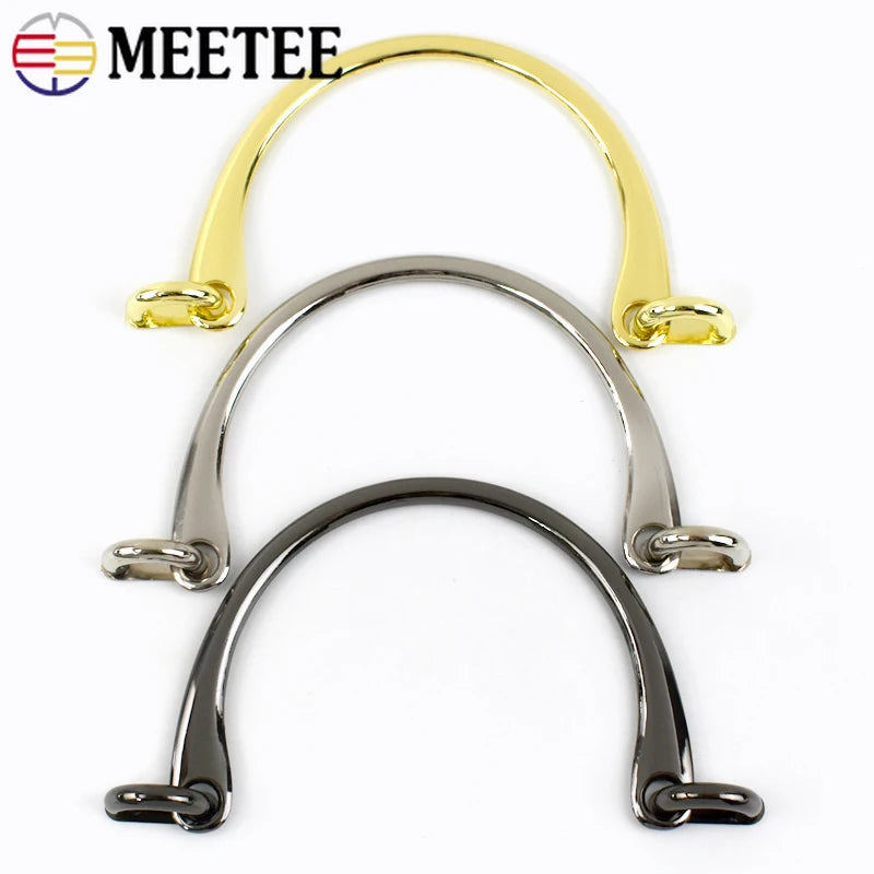2/70Pcs Metal Bags Handles Buckle for Woven-Bag Handle U Shape Purse Frames Handbag Brackets Sewing DIY Hardware Accessories