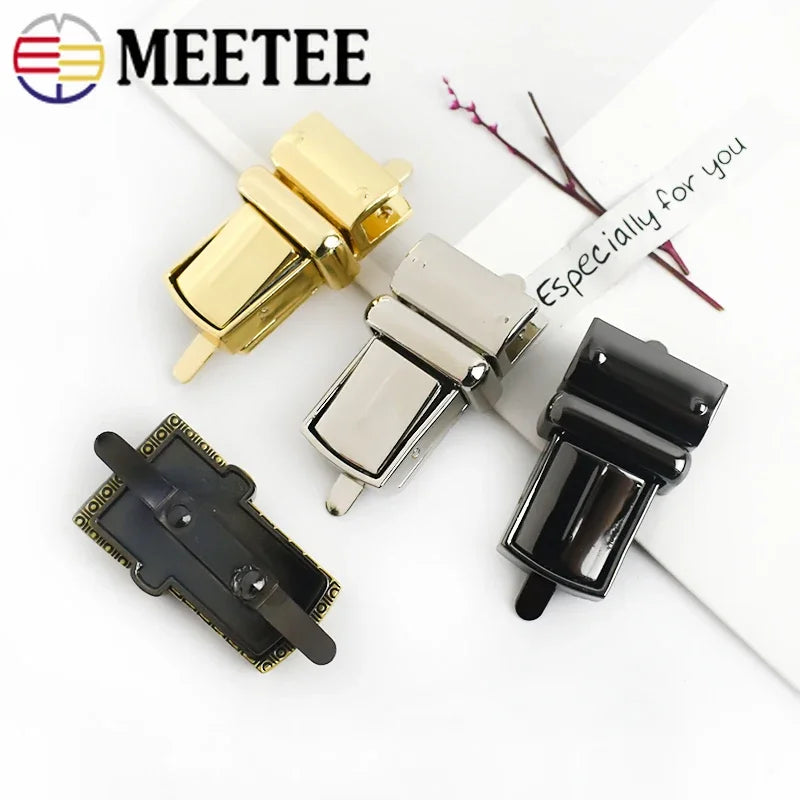 5/120Pcs 21x37mm Handbag Metal Lock Clasp Closure Bag Buckle Twist Turn Locks Snaps for DIY Replacement Bags Purse Accessories