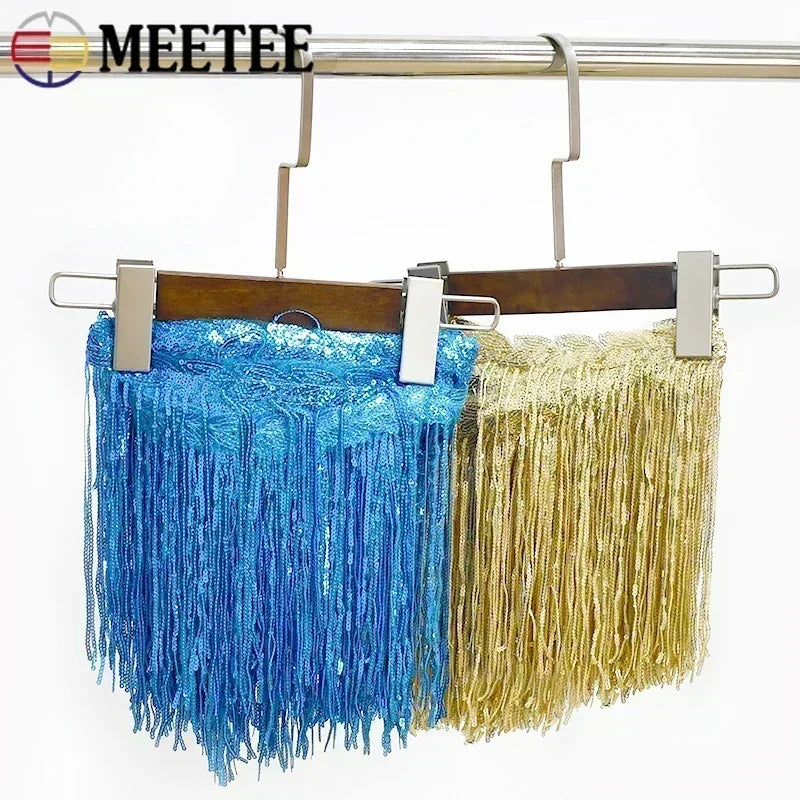 5/100Yards 20cm Sequin Tassels Fringe Glitter Dress Lace Trim Garment Ribbon Curtain Fabric Decorative DIY Sewing Accessories