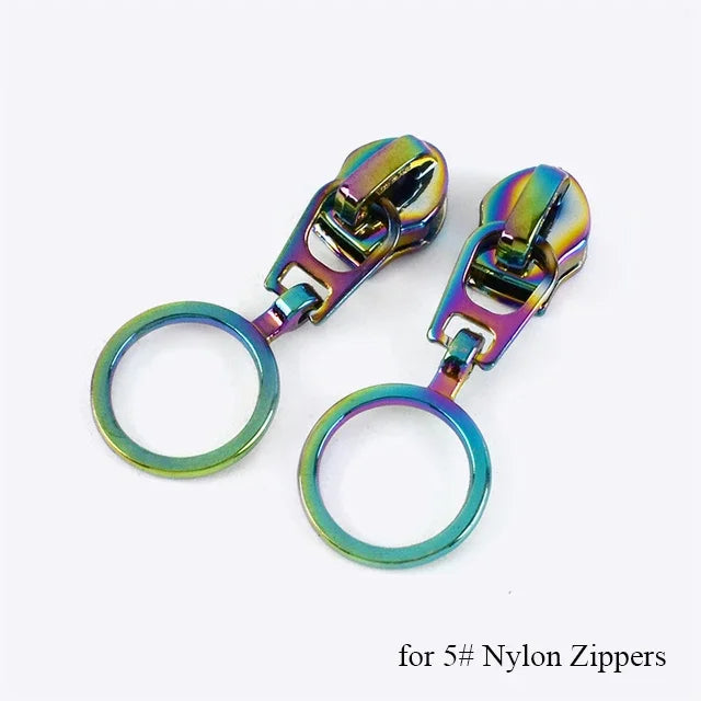 8/200pcs Meetee Zipper Sliders for 3# 5# Nylon Zippers Down Jacket Pocket Zips Head Bag Zip Repair Kits DIY Sewing Accessories
