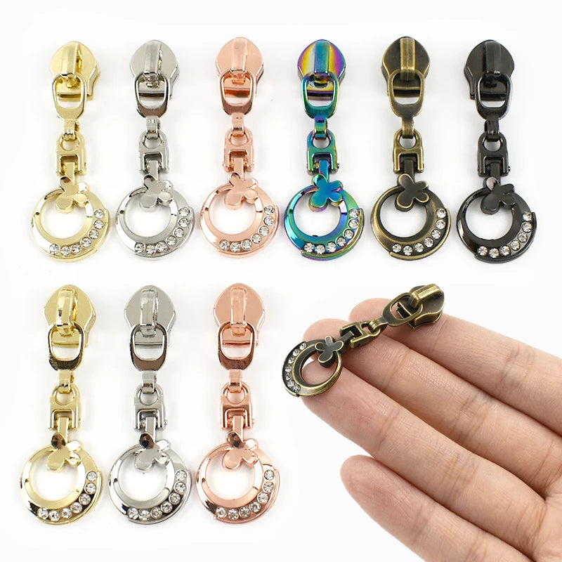 20/600Pcs 5# Nylon Zipper Sliders Bags Purse Zippers Heads Clothes Replacement Zips Puller Repair Kits DIY Sewing Accessories