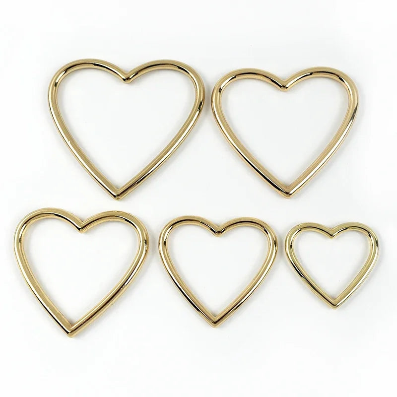 25/600Pcs 20-40mm Metal Buckles Clasp Heart Shape Adjust Roller Pin Buckle for Shoes Webbing Strap Bag Hanger Rings Accessories