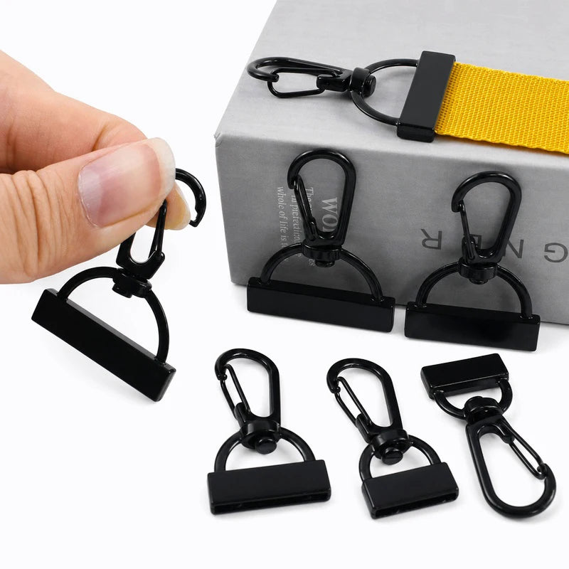 30/1000Pcs Metal Buckle 15-38mm Black Trigger Snap Hook Handbag Strap Tail Screw Carabiner Clip Clasp Lobster Clasps Repair Kits