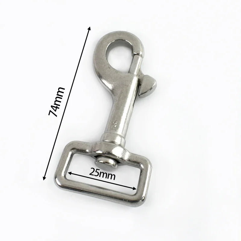 2/80Pcs Stainless Steel Trigger Buckles for Leather Hardware Carabiner Clips Snap Hook Large Swivel Lobster Clamp Clasp Accessory