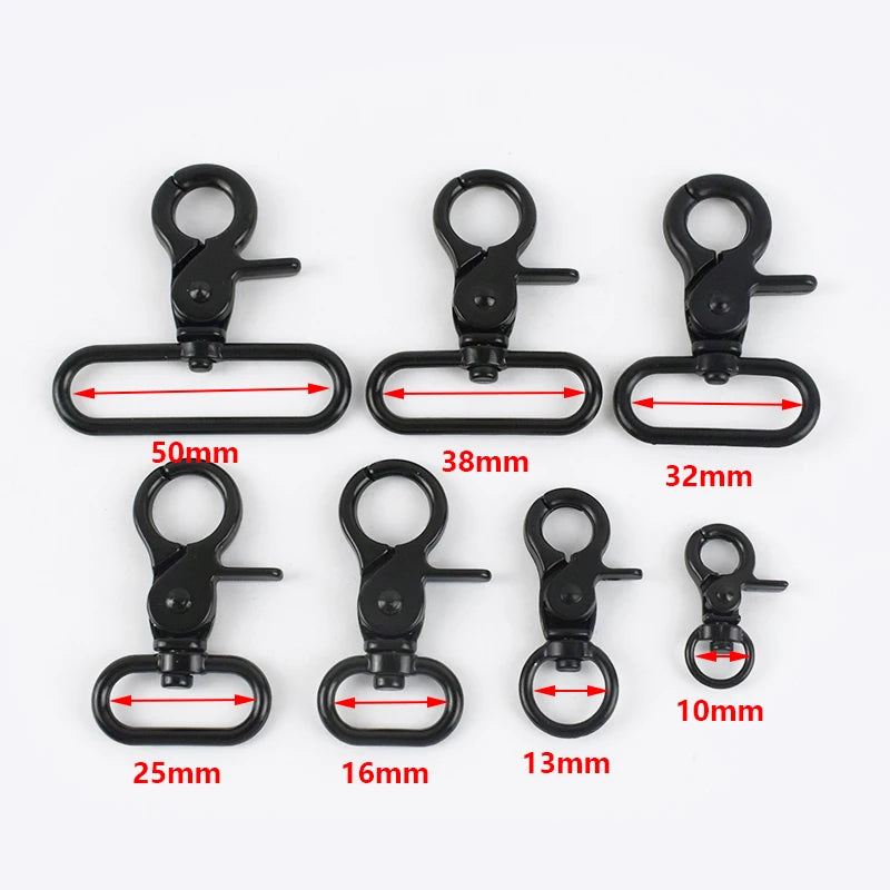 20/700Pcs 10-50mm Metal Snap Hook Carabiner Lobster Clasp Trigger Clip O Ring Metal Buckles for Bag Strap Hooks Buckle Accessories