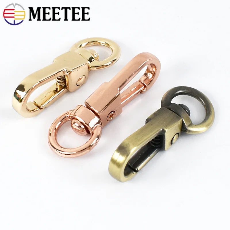 25/800Pcs 8mm Metal Lobster Buckles Snap Hooks Swivel Clasp Buckle for Bag Keychain Dog Collar Leash DIY Hardware Accessories