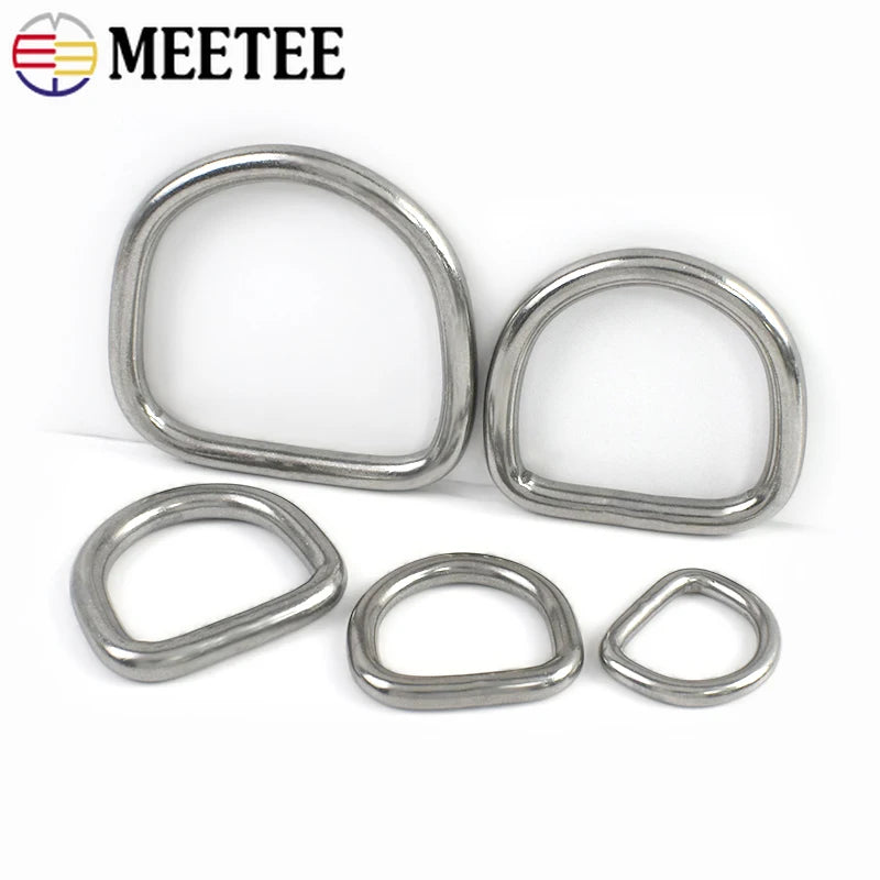 20/700Pcs 304# Stainless Steel D Ring Buckle Bag Strap Webbing Belt Buckles Pet Dog Collar Clasp DIY Bags Hardware Accessories