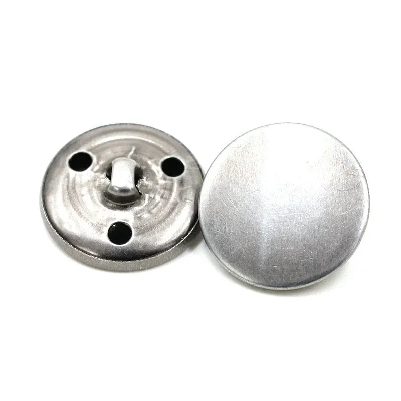 30/1200Pcs 15-25mm Vintage Mushroom Shank Button Metal Round Decor Buckle Jackets Fastener Clothes Sewing Replace Buttons Accessories