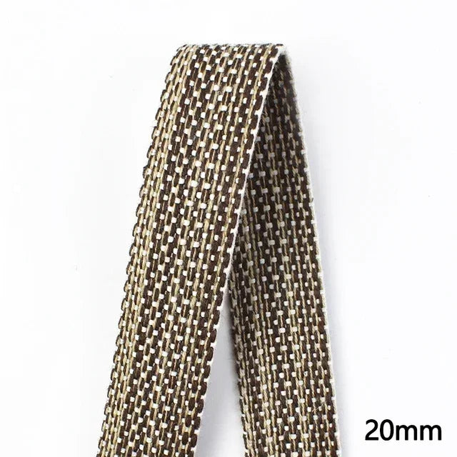 8/200M Polyester Cotton Webbing Strap Tape Jacquard Bag Shoes Backpack Label Ribbons DIY Sewing Biasband Clothing Accessories