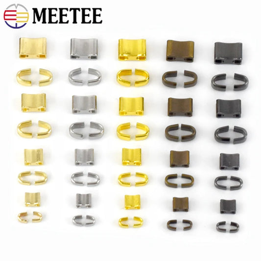 30/1000Sets Meetee U Zipper Stopper Non-slip For 3# 5# 8# Metal Zippers Repair Kit Replacement DIY Sewing Accessories Tailor Tools
