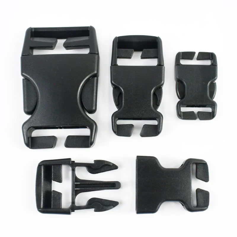 20/600Pcs 20/25/38mm Dog Collar Easy Install Plastic Buckles Webbing Strap Quick Side Release Buckle Belt Holder Adjust Hasp Clasp