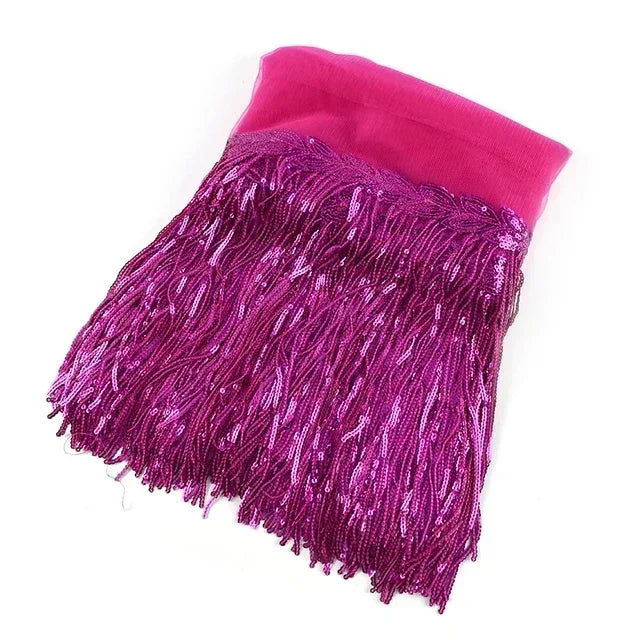5/200Yards Meetee 10/18cm Sequin Tassel Lace Trim Fringe Trimming Ribbon for Clothing Dress Decoration DIY Sewing Accessories