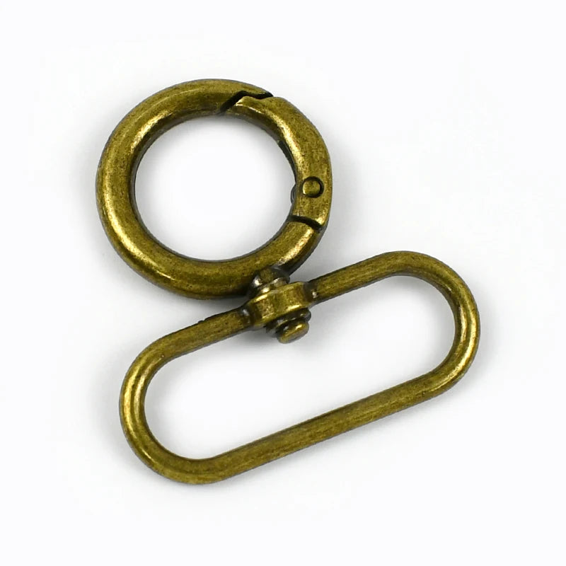8/300Pcs Spring O Ring Snap Hook 20/25/32/38mm Metal Buckles for Bag Webbing Strap Carabiner Rings Connect  Buckle Hardware