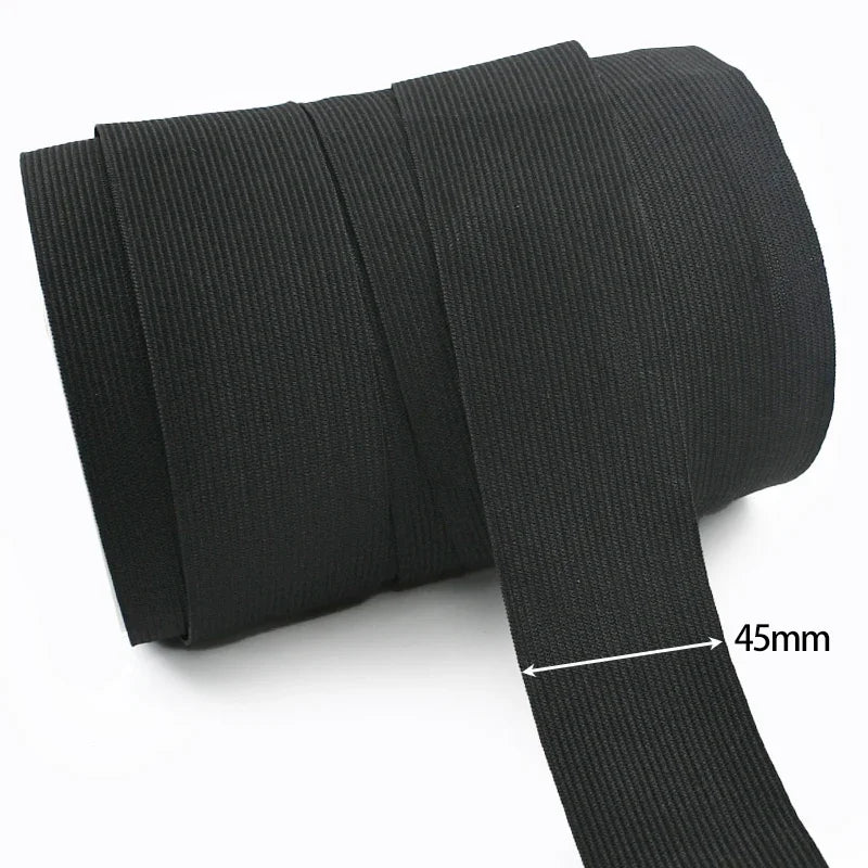 30/1000M Black White Sewing Elastic Band 3mm-50mm Garment Trousers Belt Rubber Bands Mask Strap Stretch Tape HairBand Bungee Cord