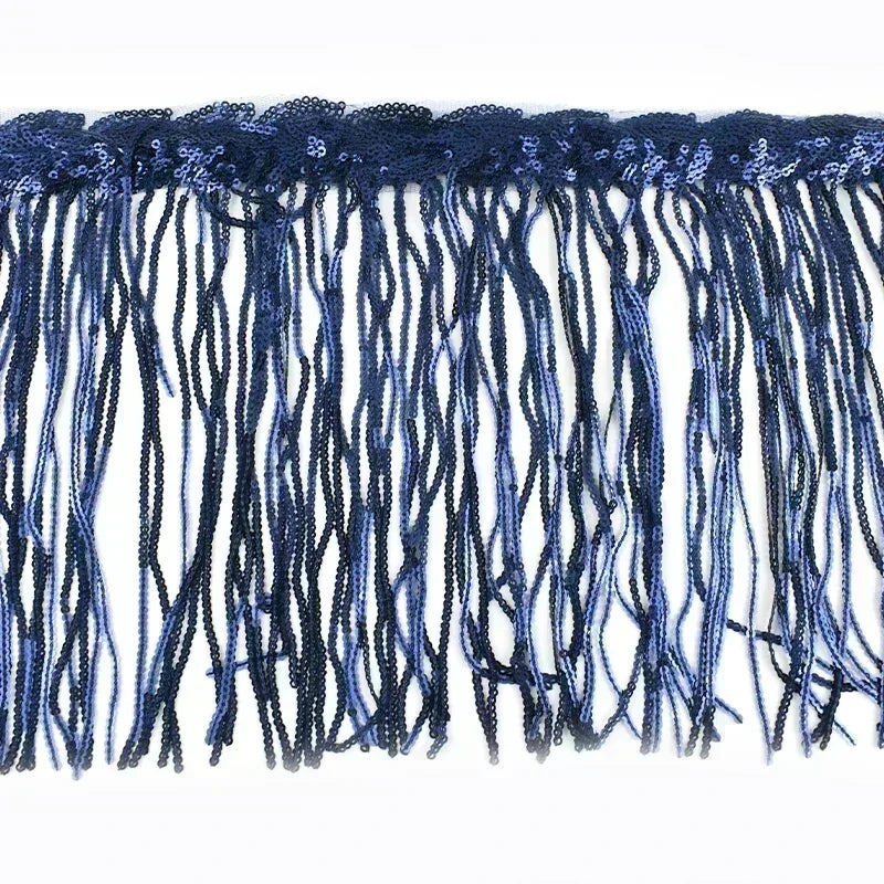 5/100Yards 20cm Sequin Tassels Fringe Glitter Dress Lace Trim Garment Ribbon Curtain Fabric Decorative DIY Sewing Accessories
