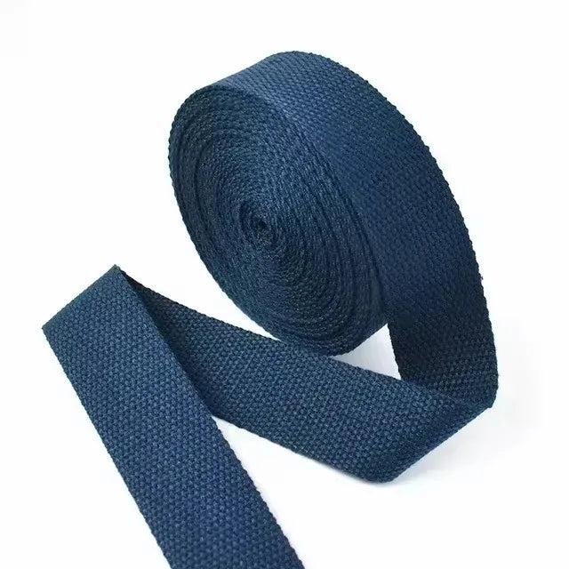 8/250Meters Meetee 20-50mm 1.2mm Thick Canvas Cotton Webbing Backpack Bag Strap Band Clothes Ribbon Tapes DIY Sewing Accessories
