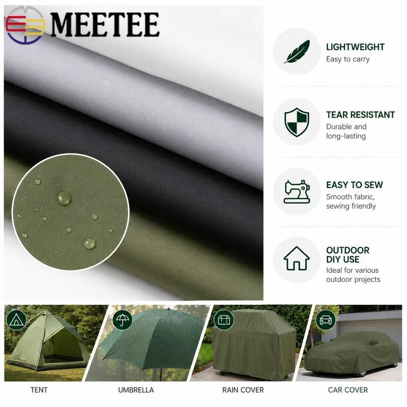 300/6000x150cm 190T Waterproof Fabric Polyester Coated Cloth Raincoat Umbrella Car Cover Camping Tent Outdoor DIY Sewing Material