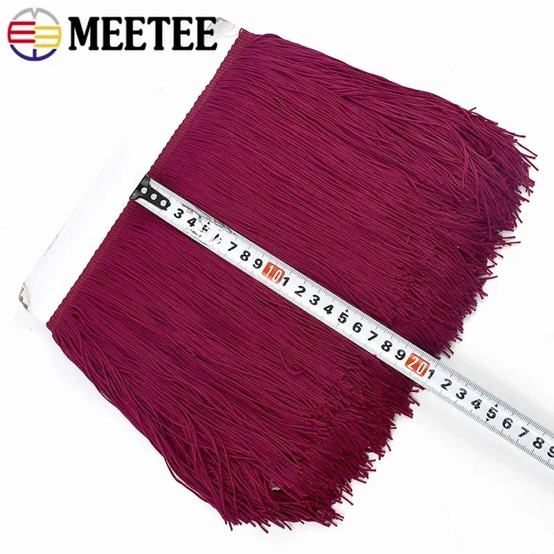 3/100Meters 20cm Polyester Tassel Fringe Curtains Lace Trim Latin Dress Decor Ribbon Clothes Fringes Fabric DIY Sewing Accessories