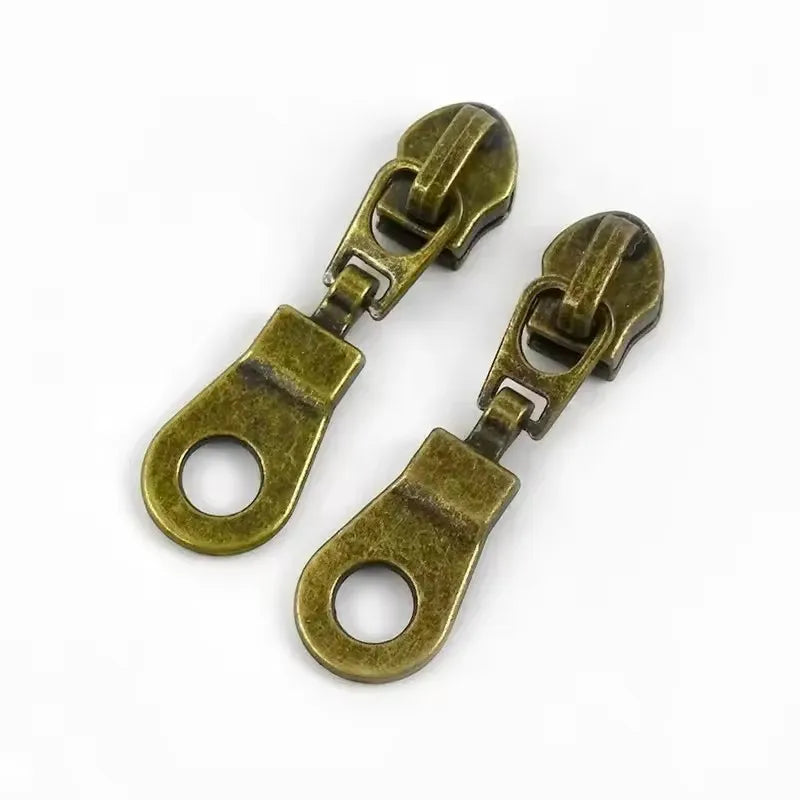 15/500Pcs 5# Nylon Zipper Sliders Zip Puller Head Bags Clothing Decoration Zippers Heads Repair Kit DIY Sewing Accessories