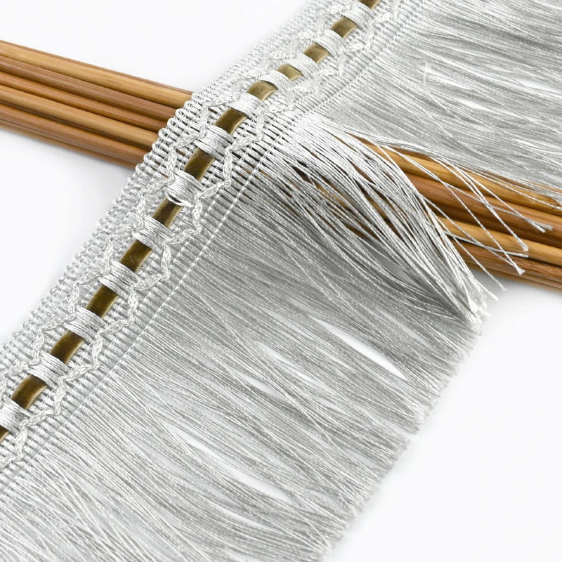 2/20Meter 10cm Polyester Tassel Fringe Trim Sewing Decorative Lace Ribbon for Dance Dress Curtain Tassels Clothes Bag Accessories