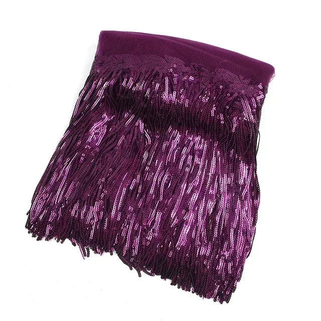5/200Yards Meetee 10/18cm Sequin Tassel Lace Trim Fringe Trimming Ribbon for Clothing Dress Decoration DIY Sewing Accessories