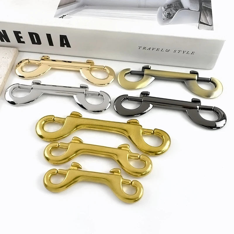 2/60Pcs Doubler Ring Snap Hook Buckle Bag Strap Carabiner Connector Hooks Dog Collar Trigger Clip Hanger Lobster Clasp Accessories