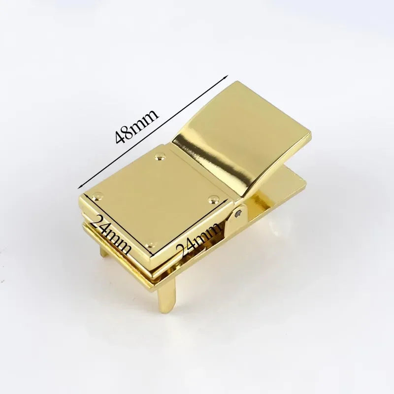 2/60Pcs Meetee Metal Clasp Turn Lock Twist Locks Round Rectangle Bag Decor Buckles DIY Handbag Purse Hardware Replace Accessories