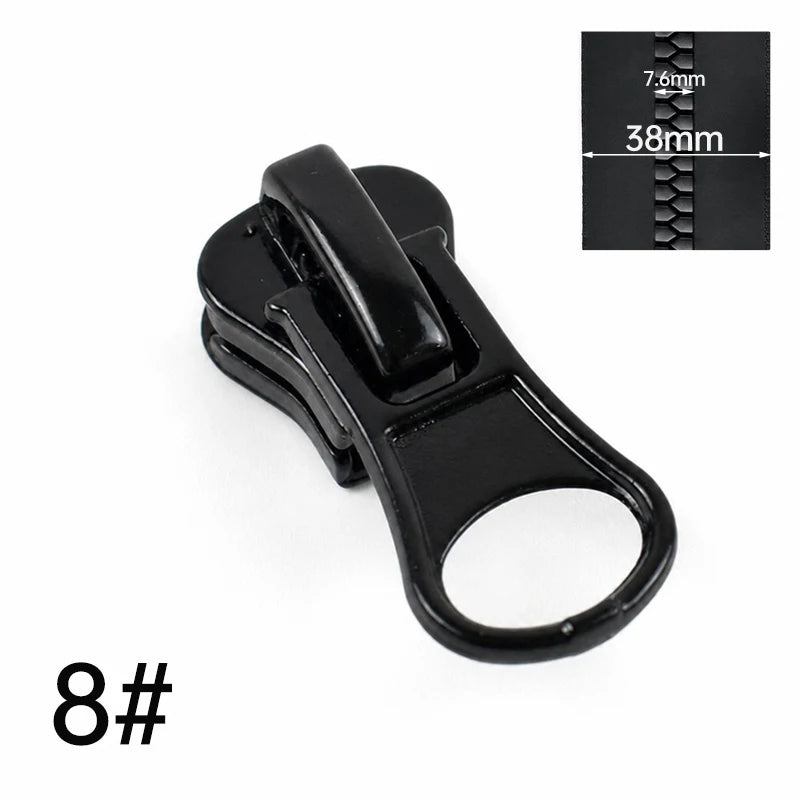 30/700Pcs Meetee 3# 5# 8# 10# 15# Resin Zipper Slider for Sewing Bag Pants Zippers Head Clothing Closure Zip Puller Repaire Kits