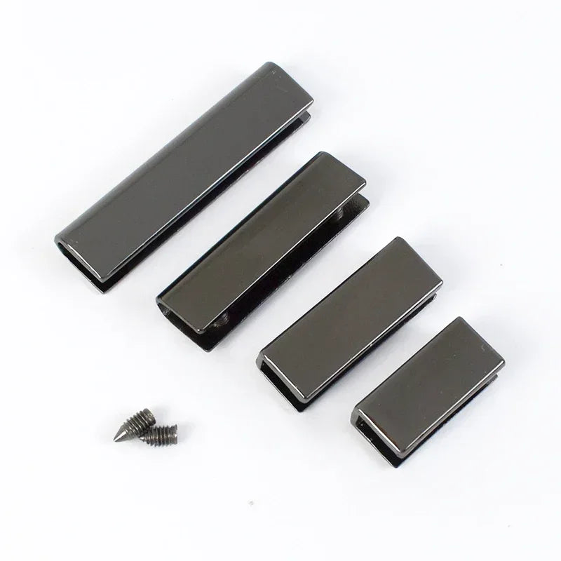 20/600Pcs 20-50mm Metal Tail Clip Corner Screws Edge Protector Buckle Bag Strap Cover Clasp Webbing End Clips DIY Accessories