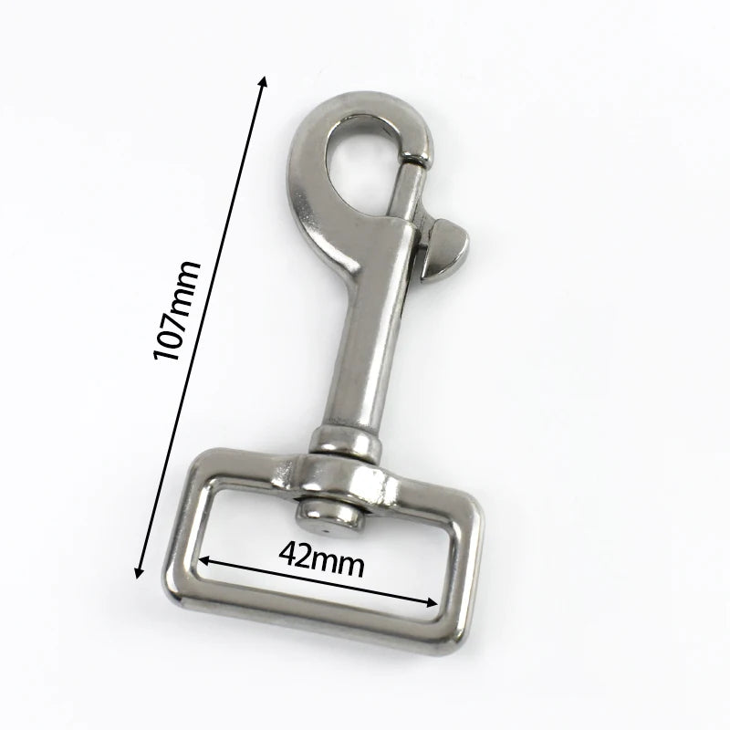 2/80Pcs Stainless Steel Trigger Buckles for Leather Hardware Carabiner Clips Snap Hook Large Swivel Lobster Clamp Clasp Accessory