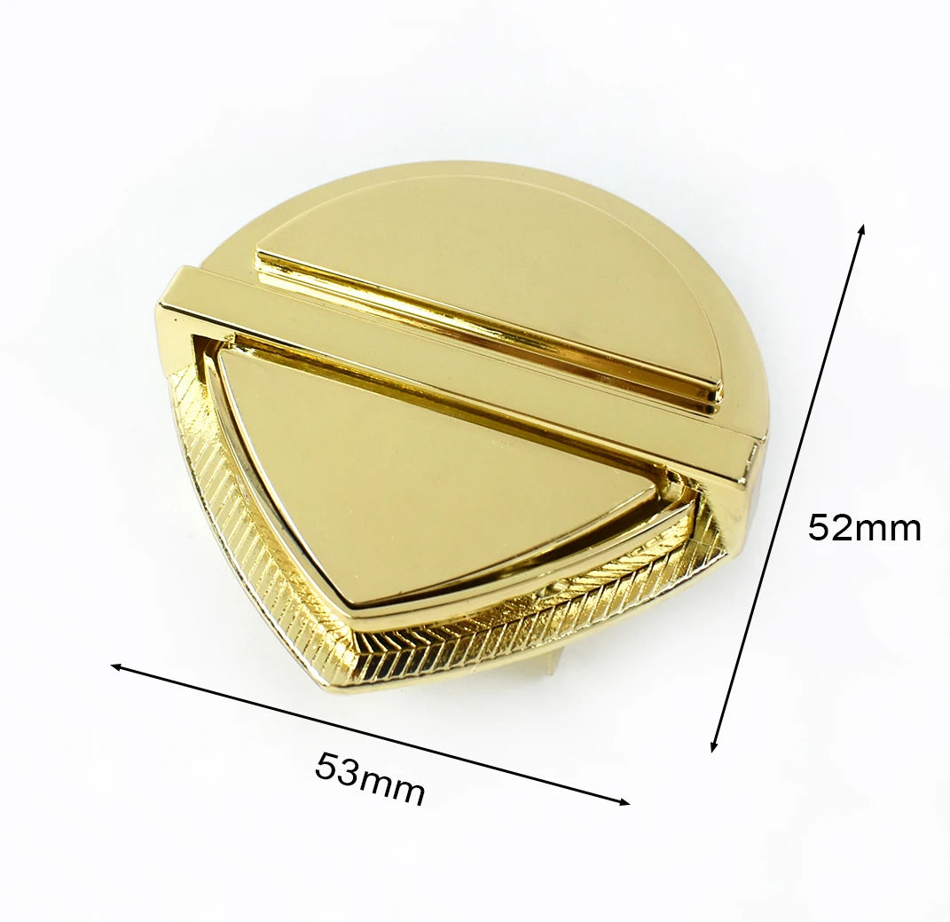 2/60Pcs Meetee Metal Clasp Turn Lock Twist Locks Round Rectangle Bag Decor Buckles DIY Handbag Purse Hardware Replace Accessories