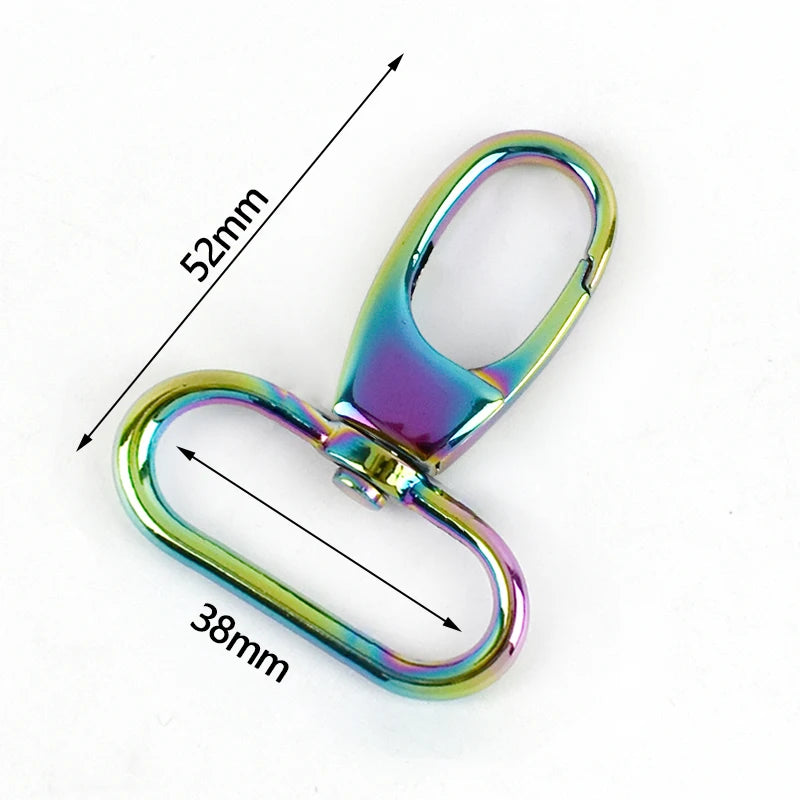 8/250Pcs Rainbow Metal Buckle Lobster Swivel Clasp Snap Hook for Bags Strap Carabiner Clips Keychain DIY Hardware Accessories