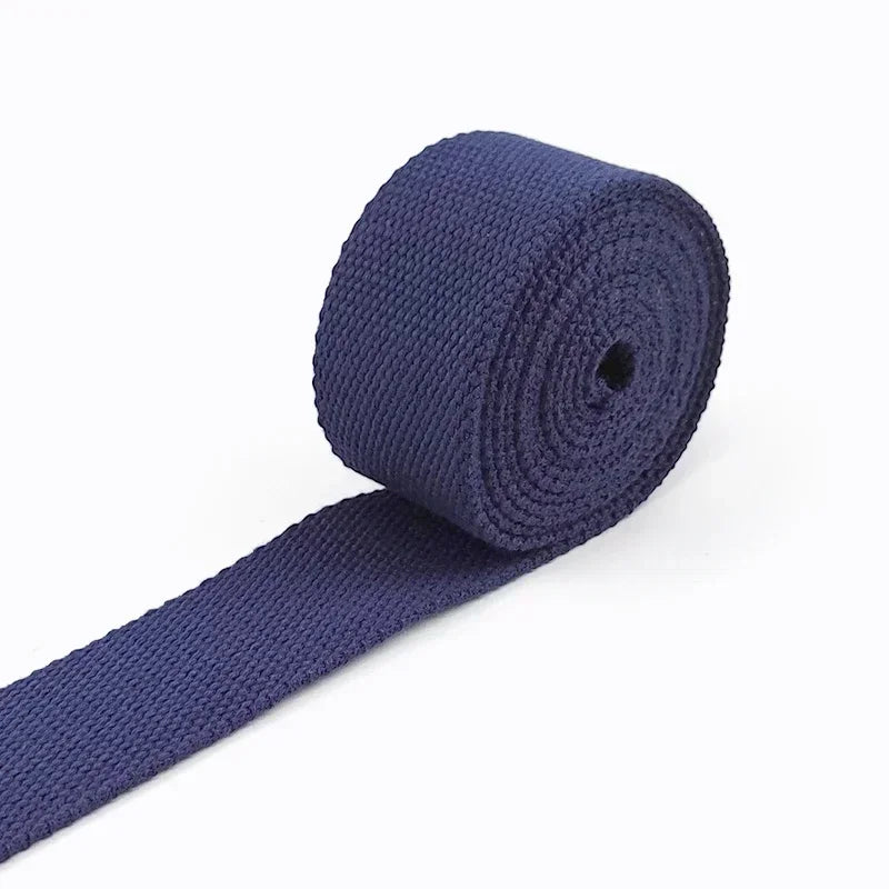 5/150M 20/25/32/38/50mm 2mm Thick Webbing Polyester Cotton Canvas Webbings Ribbon for Backpack Strap Belt Tape Garment Woven Band