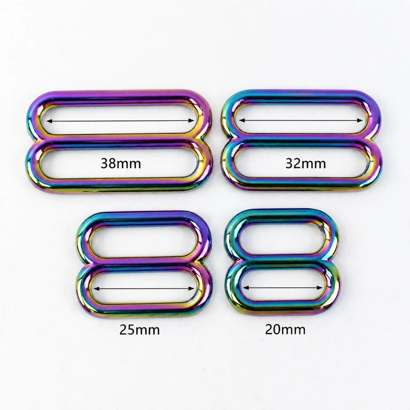 10/400Pcs 20-38mm Metal Buckles 5/10/20Pcs Tri-Glide Slider Hook Bra Shoulder Strap Adjuster Buckle Handbag Straps Repair Ring Clip Clasp