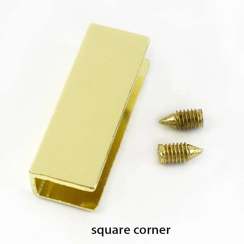 15-500Pcs Metal Bag Buckle Side Clips Protector Corner Screws Clip Clasp for Webbing Belts Tail End Plug LeatherCraft Accessories