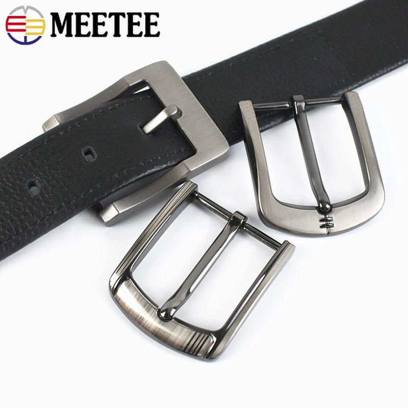 5/130Pcs Men Belt Buckle Metal Single Pin Buckles Jeans Waistband Head Decor for 33-39mm Belts Leather Craft Accessories